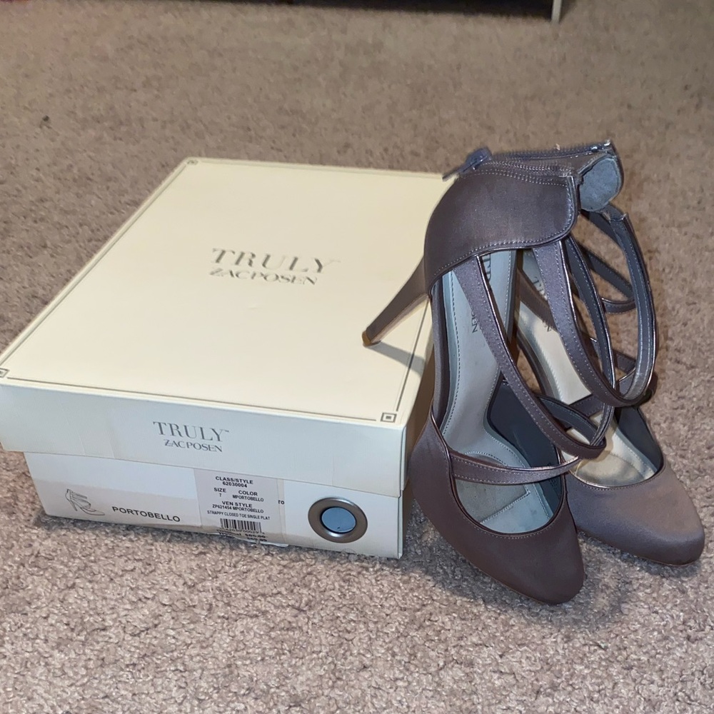 Portobello colored round toe high heel